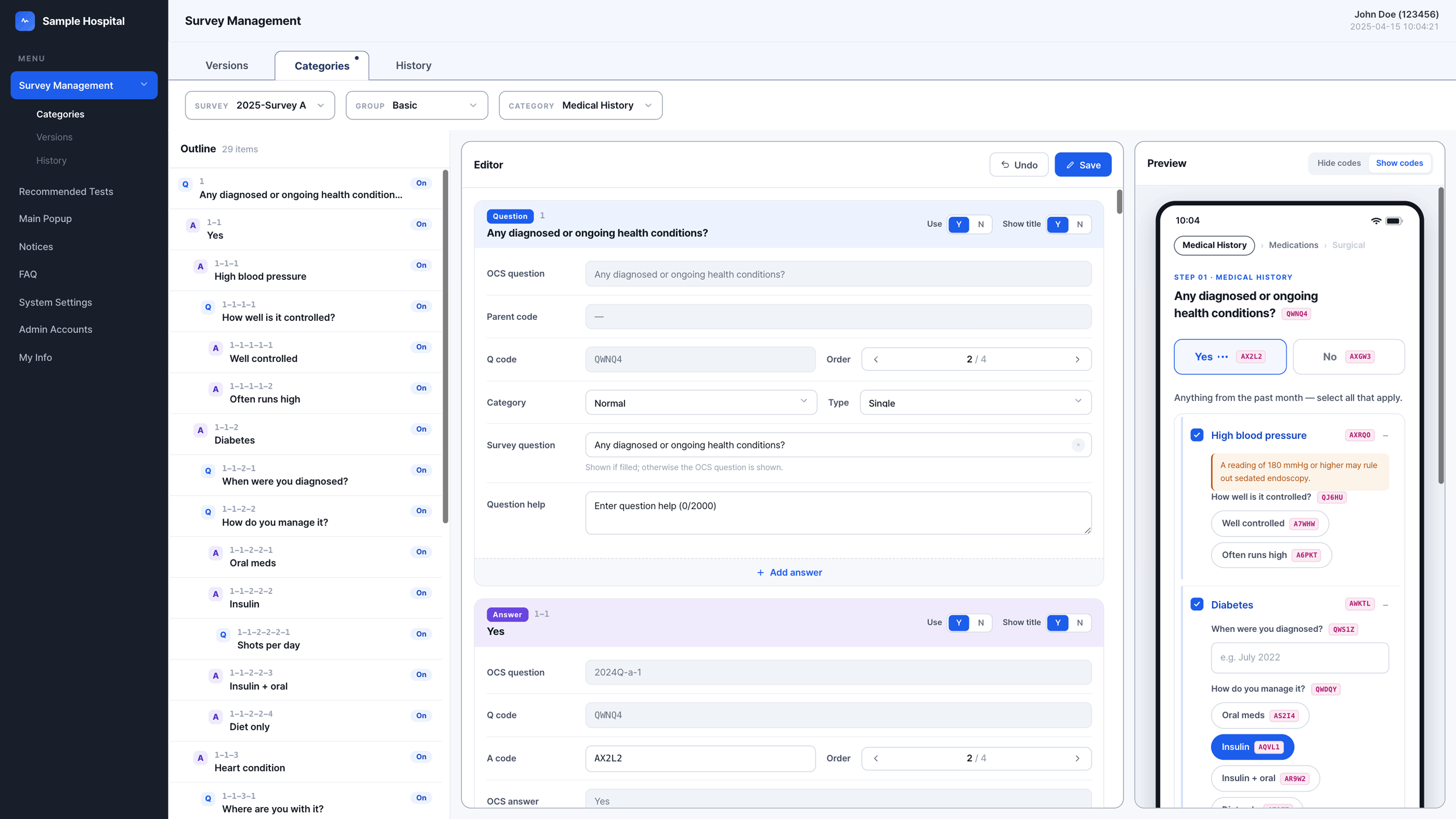 Admin editor